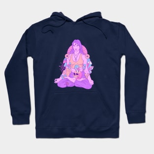 Beautiful hippie girl in deep meditation Hoodie